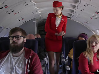 A caring stewardess